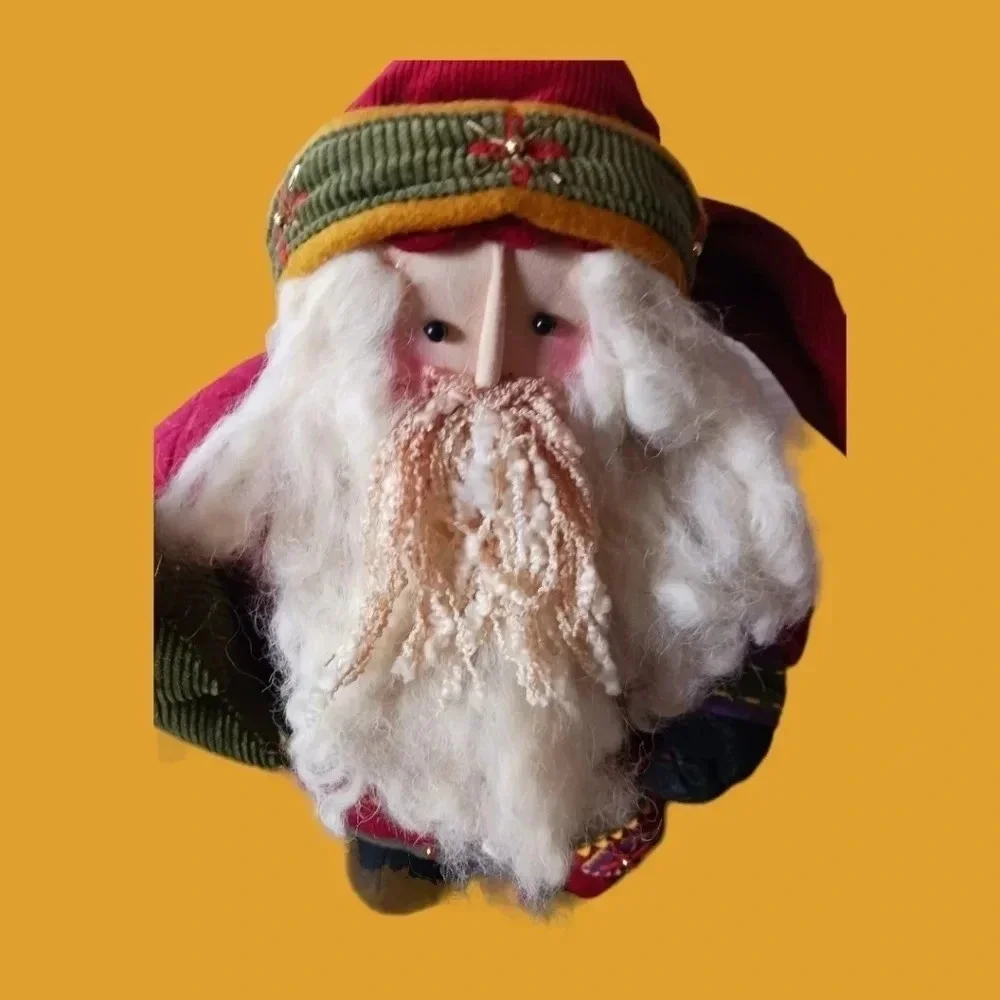 The gentle vtg standing santa wool beard